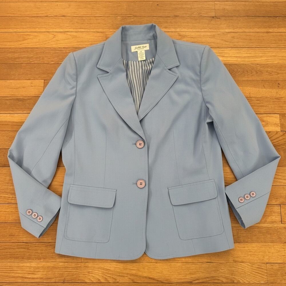 Judith Hart blue two button blazer career jacket size 14
 b1